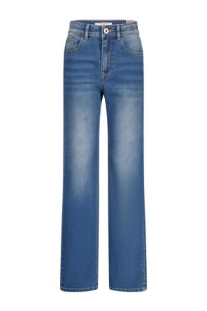 straight leg jeans medium blue denim