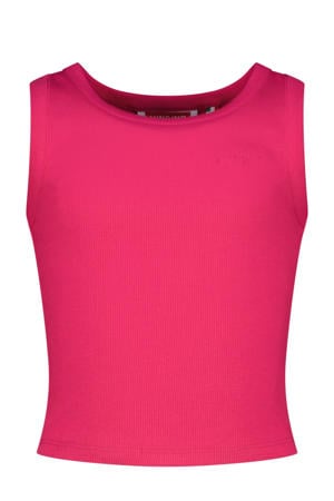 mouwloze top roze
