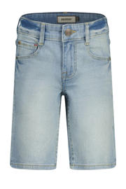 thumbnail: Light blue denim jongens Raizzed regular short van denim met rits- en knoopsluiting en effen