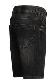 thumbnail: Black denim jongens Raizzed regular short van denim met rits- en knoopsluiting en effen