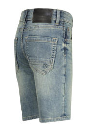 thumbnail: Light blue denim jongens Raizzed regular short van denim met rits- en knoopsluiting en effen