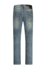 thumbnail: Medium blue denim jongens Raizzed regular waist regular fit jeans van denim met rits- en knoopsluiting en effen