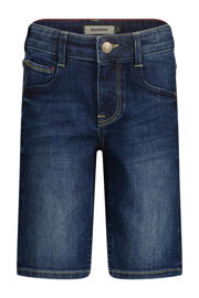 thumbnail: Dark blue denim jongens Raizzed regular short dark blue van denim met rits- en knoopsluiting en effen