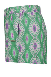 thumbnail: Groen en paarse meisjes Raizzed relaxed casual short van viscose met regular waist en elastische tailleband