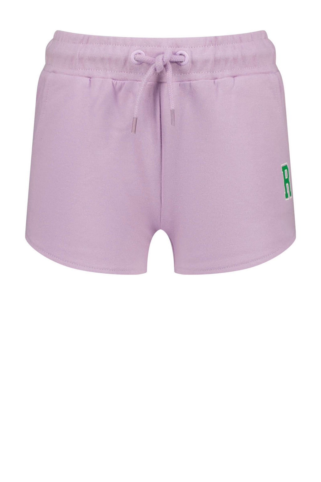 Violetkleurige meisjes Raizzed relaxed sweatshort met regular waist, elastische tailleband met koord en printopdruk