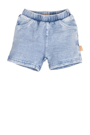 regular casual short medium blue denim