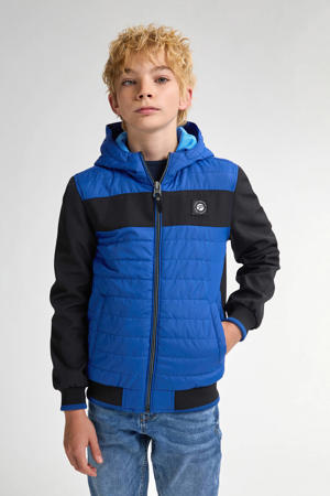 gewatteerde jas blauw