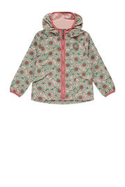 thumbnail: Groen en roze meisjes Stains&Stories tussenjas van polyester met lange mouwen, capuchon en ritssluiting