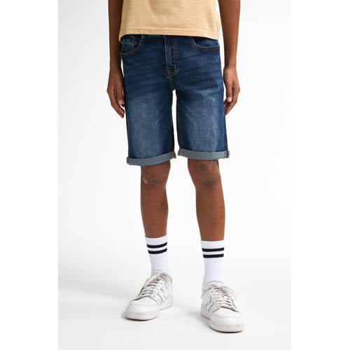 Petrol Industries denim short dark blue denim Korte broek Blauw Jongens Stretchdenim