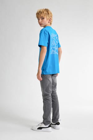 T-shirt met backprint blauw