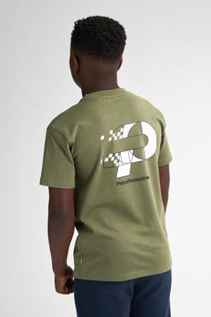 T-shirt met backprint groen