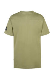 thumbnail: Groene jongens Petrol Industries T-shirt van katoen met effen, korte mouwen en ronde hals