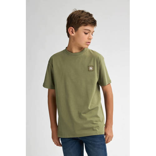 Petrol Industries T-shirt groen Jongens Katoen Ronde hals Effen - maat 140 afbeelding