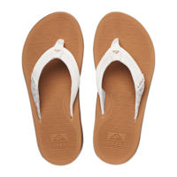 thumbnail: Witte dames Reef Santa Ana teenslippers van imitatieleer 