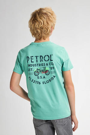 T-shirt met backprint mintgroen