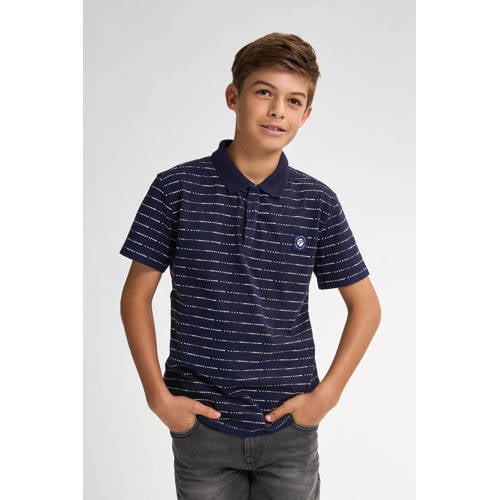 Petrol Industries polo blauw Jongens Katoen Polokraag All over print