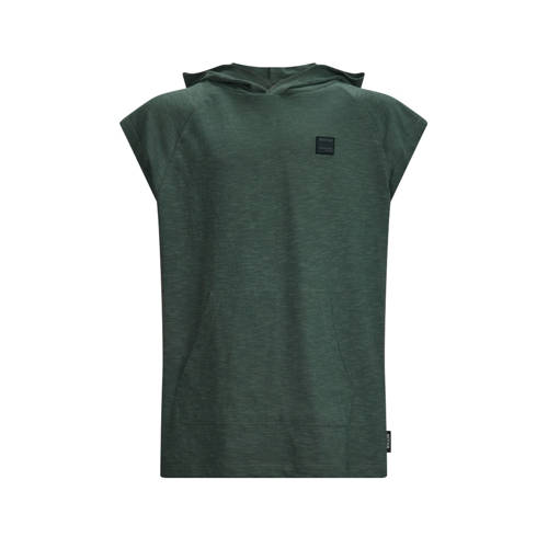 Retour Jeans T-shirt donkergroen Jongens Katoen Capuchon Effen - maat 158/164 afbeelding