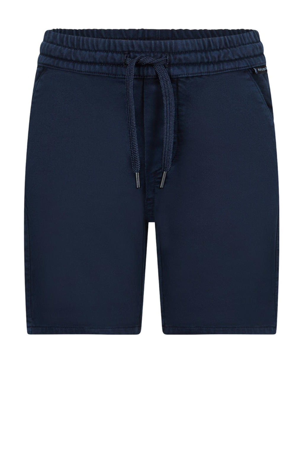 Donkerblauwe jongens Retour Jeans straight sweatshort met elastische tailleband met koord en effen