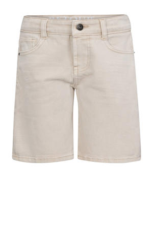 denim relaxed short beige