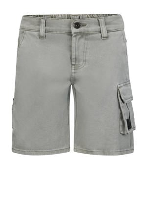 denim relaxed cargo short groen