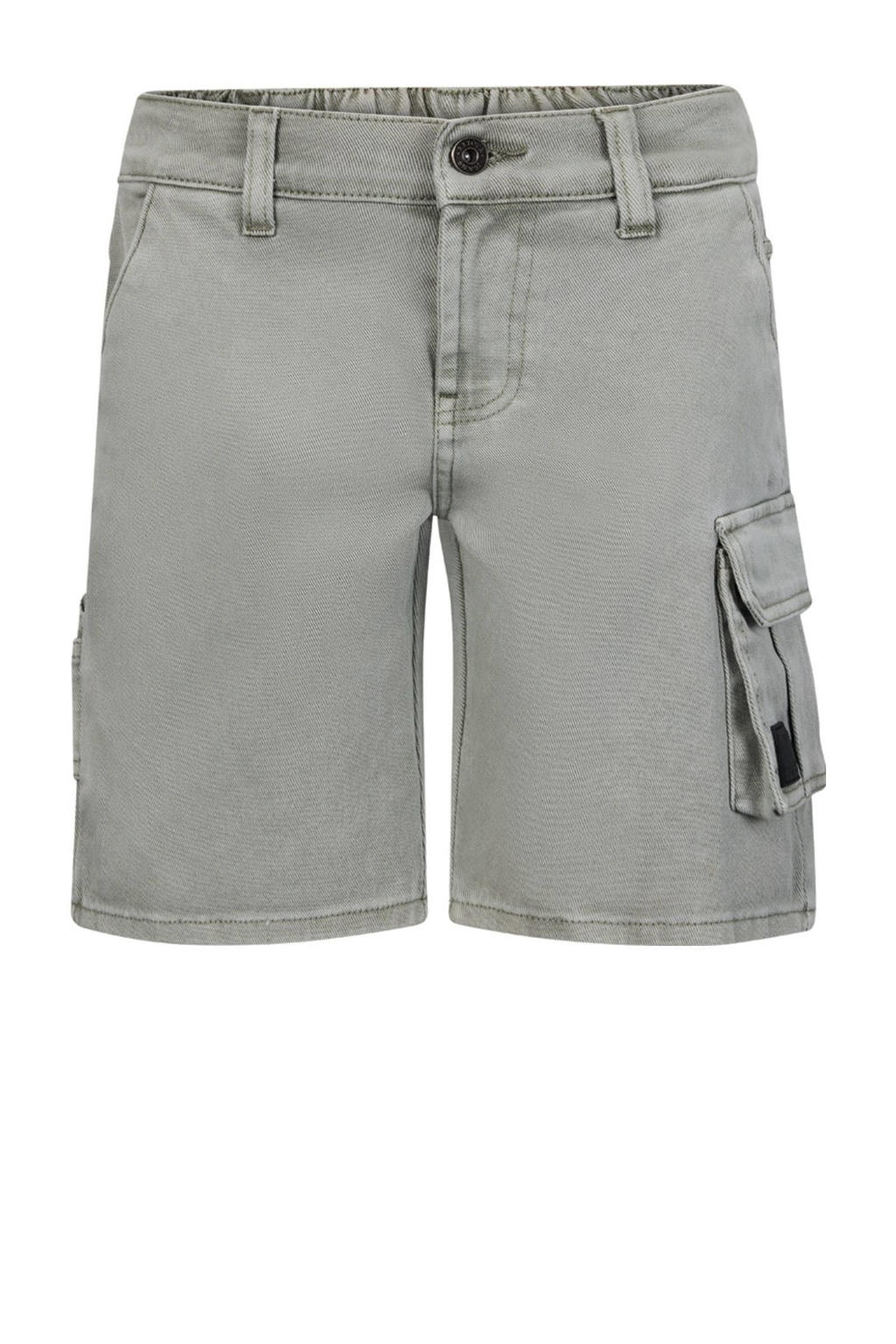 Retour Jeans denim relaxed cargo short groen