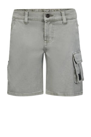 denim relaxed cargo short groen