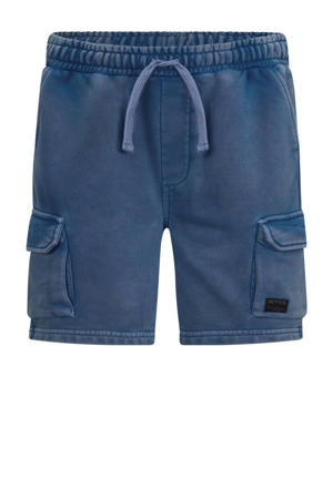 relaxed cargo sweatshort blauw