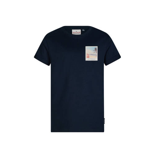 Retour Jeans T-shirt donkerblauw Jongens Katoen Ronde hals Backprint - maat 170/176 afbeelding