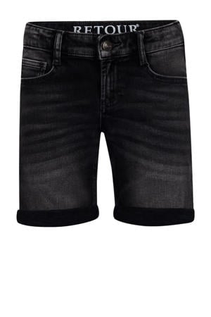 straight denim short grey denim