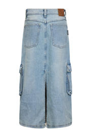 thumbnail: Retour Jeans denim spijkerrok light blue denim
