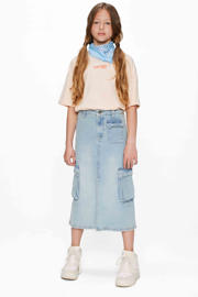 thumbnail: Retour Jeans denim spijkerrok light blue denim