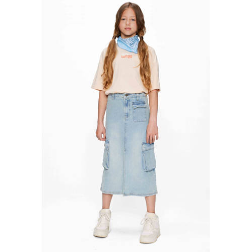 Retour Jeans denim spijkerrok light blue denim Blauw Meisjes Stretchdenim