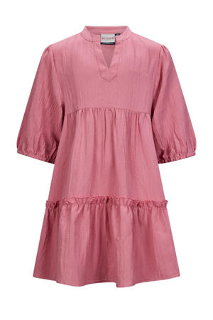 midi jurk roze