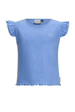 T-shirt lichtblauw rib gebreid