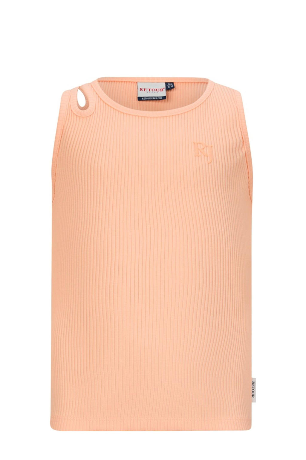 Roze meisjes Retour Jeans mouwloze top rib gebreid met effen en ronde hals