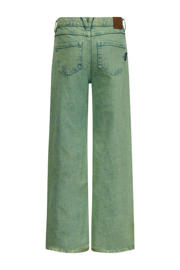 thumbnail: Groene meisjes Retour Jeans van denim met loose fit, rits- en knoopsluiting en effen