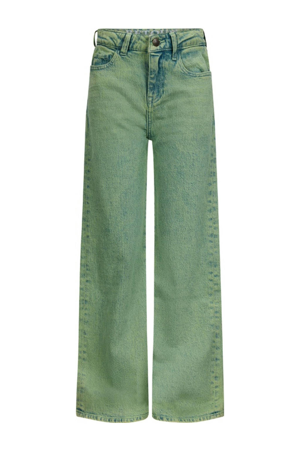 Groene meisjes Retour Jeans loose fit jeans van denim met regular waist en effen