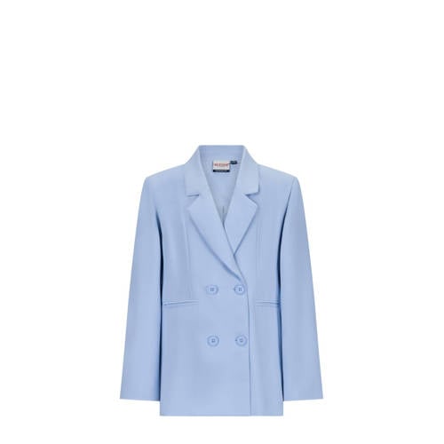 Retour Jeans regular fit blazer lichtblauw Meisjes Polyester Reverskraag