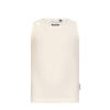 Retour Jeans mouwloze top wit rib gebreid