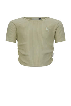 T-shirt groen rib gebreid