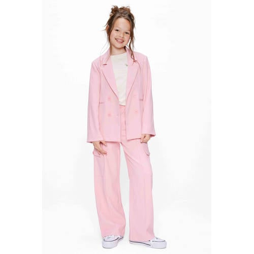 Retour Jeans regular fit blazer roze Meisjes Polyester Reverskraag Effen
