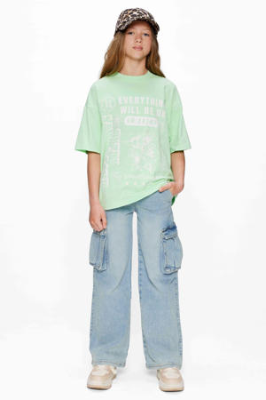 loose fit jeans light blue denim