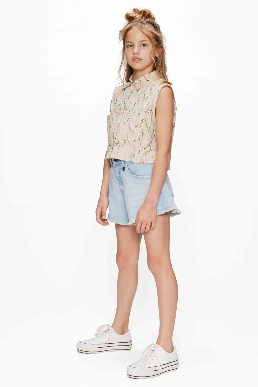 Retour Jeans denim loose short light blue denim