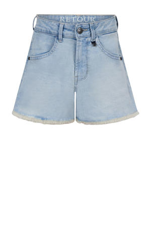 denim loose short light blue denim