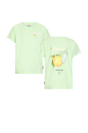 thumbnail: Groene jongens Retour Jeans T-shirt van katoen met backprint, korte mouwen en ronde hals
