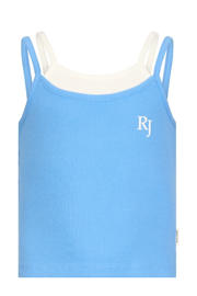 thumbnail: Blauw en witte meisjes Retour Jeans singlet van katoen met effen en vierkante hals