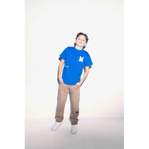 Retour Jeans X Memphis T-shirt blauw Jongens Katoen Ronde hals Backprint
