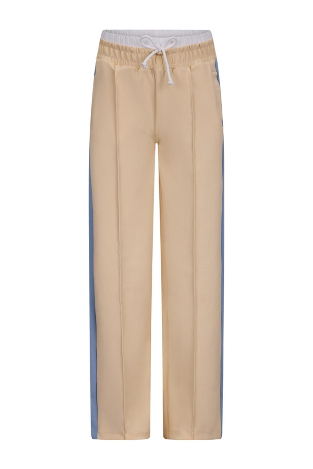 Ecru en lichtblauwe meisjes Retour Jeans X Memphis loose sweatpants van polyester met regular waist en meerkleurige print