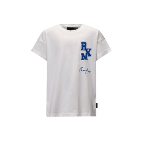 Retour Jeans X Memphis T-shirt wit Jongens Katoen Ronde hals Backprint - maat 170/176 afbeelding