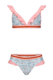 thumbnail: Retour Jeans triangel bikini roze/lichtblauw